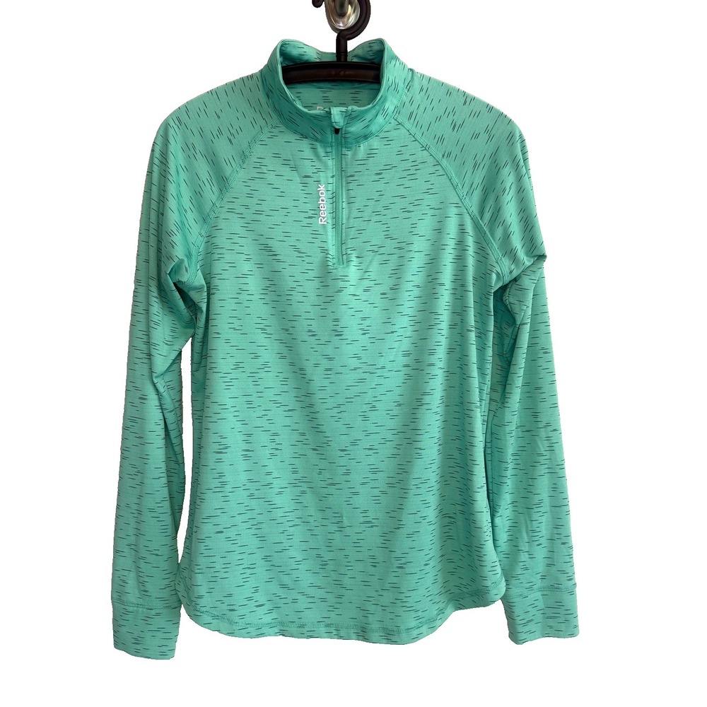 Reebok Womens 1/4 Zip Performance Pullover Top Long Sleeve Activewear Speedwick